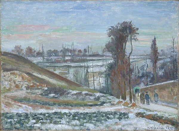 Effet de neige A l Hermitage 1875 oil canvas