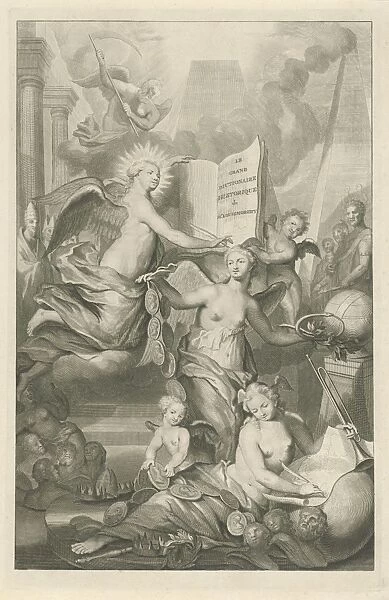 Fame, Eternity and Writing Arts, Pieter van Gunst, 1731