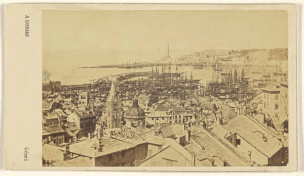Genes Il Porto General View Genoa Adolphe Godard
