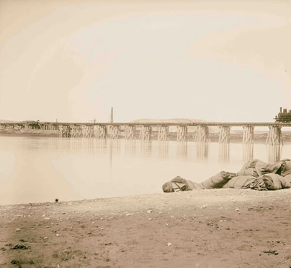 German Baghdad Railway Wooden railroad bridge