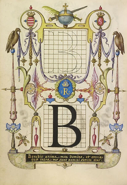 Guide Constructing Letter B Joris Hoefnagel Flemish