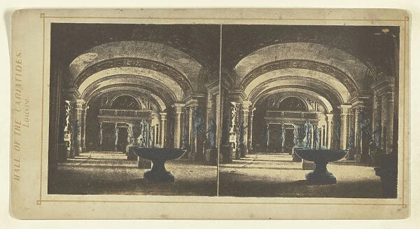 Hall Cariatides Louvre Attributed London Stereoscopic