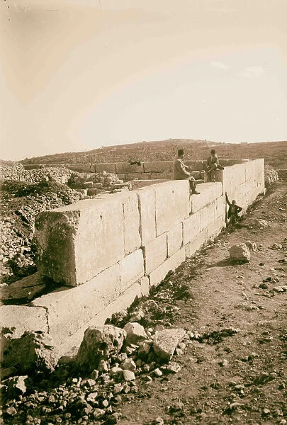 Hebron surroundings Ramet el Khalil Herodian wall