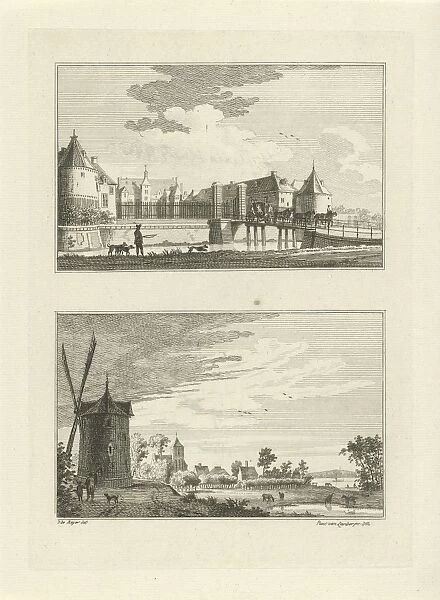House Huet and village Griethausen, Paulus van Liender, 1762