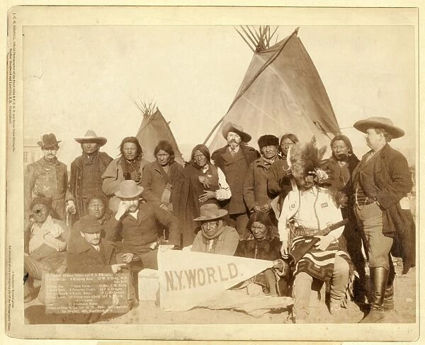 Indian chiefs and U. S. officials. Two Strike. Crow Dog. Short Bull. High Hawk