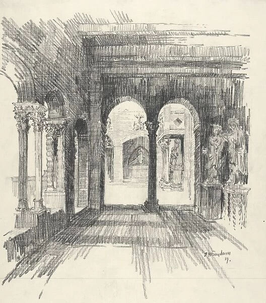 Interior View Side Aisle Barnard Cloisters 1927