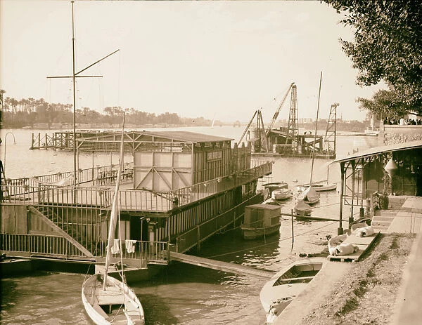 Isma lia Dredgers etc canal bank 1934 Egypt Ismailia