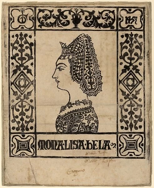 Italian 15th Century, Mona Lisa Bela, c. 1460, woodcut