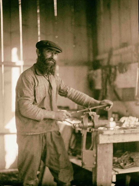 Jewish colonies K far Hassidim blacksmith shop