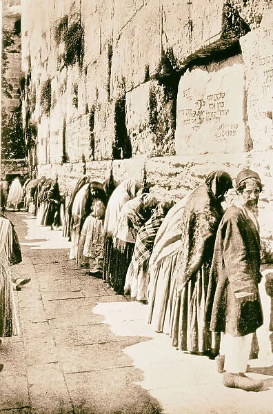 Jews Wailing Wall Western Wall Jerusalem 1925