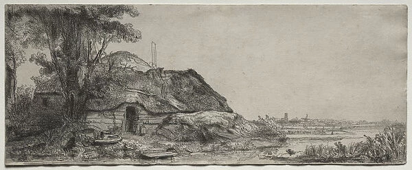 Landscape Cottage Large Tree 1641 Rembrandt van Rijn