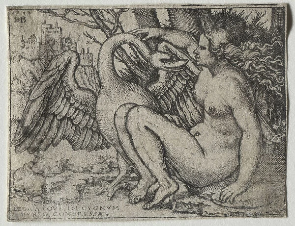 Leda Swan 1548 Hans Sebald Beham German 1500-1550