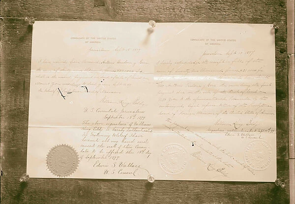 Legal document 1897 1898 Middle East