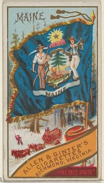 Maine Flags States Territories N11 Allen & Ginter Cigarettes Brands