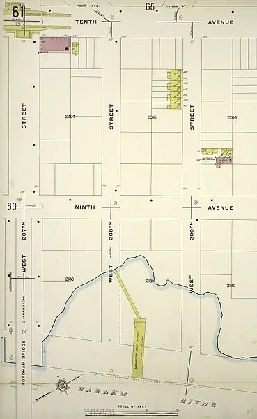 Manhattan, V. 12, Plate No. 61 [Map bounded by 10th Ave. W. 210th St. Harlem River, W
