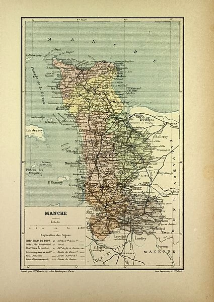 Map of Manche, France