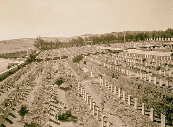 Military cemetery Scopus looking west rows graves