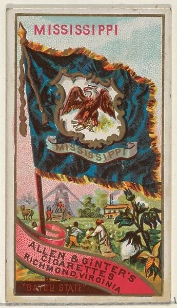 Mississippi Flags States Territories N11 Allen & Ginter Cigarettes Brands