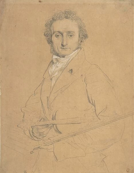 Nicolo Paganini 1784-1840 1818-31 Counterproof strengthened