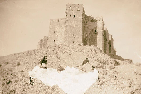 Palmyra Tadmor view Turkish castle 1900 Syria