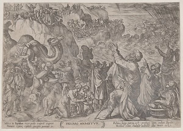Plate 8 Egyptians Drowning Red Sea Battles Old Testament