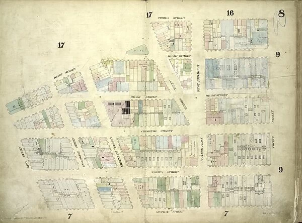 Plate 8: Map bounded by Duane Street, Thomas Street, Church Street, Murray Street