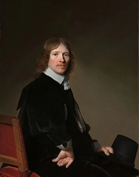 Portrait Eduard Wallis 1621-1684 Knee sitting