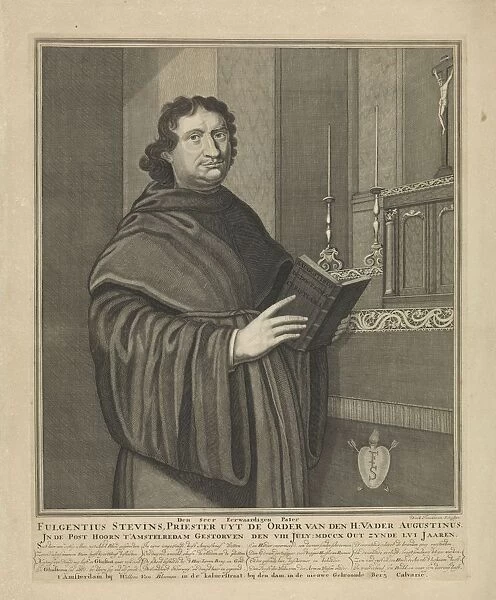 Portrait Fulgentius Stevins pastor Fulgentius Stevins
