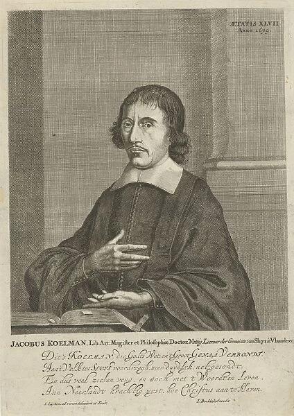 Portrait Jacobus Koelman doctor philosophy reformed minister