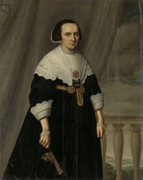 Portrait of Machteld Bas ( - 1681), manner of Dirck Dircksz