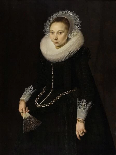 Portrait of Maria Overrijn van Schoterbosch, Wife of Dirck Corver, Cornelis van der Voort