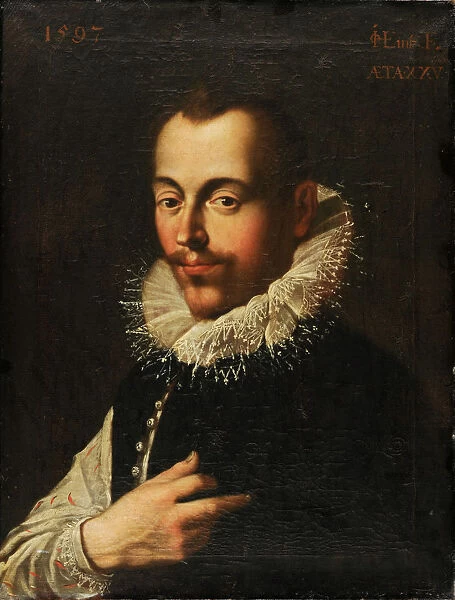 Portrait unknown gentleman 1597 oil canvas 67 x 51. 4 cm
