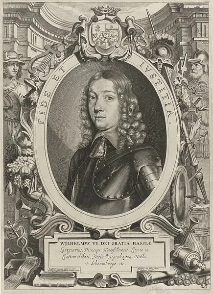 Portrait of William VI, Landgrave of Hesse-Kassel, in an allegorical frame, Mercury
