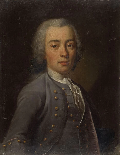 Portrait young gentleman 1747 oil copper 23 x 18 cm