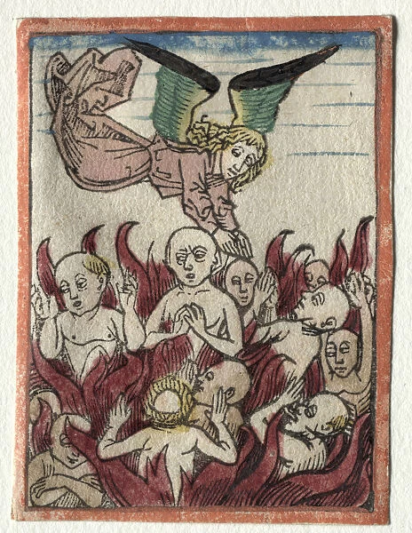 Purgatory 1400s Germany 15th century Woodcut