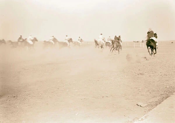 Race meeting horse camel Beersheba Well go 1940