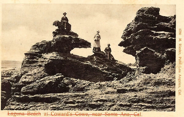 Rock formations California Santa Ana 1905 Laguna Beach