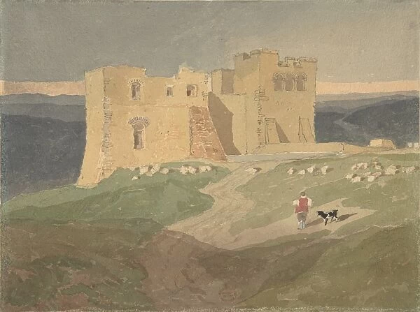 Ruined Castle 1802-42 Watercolor graphite off-white wove paper