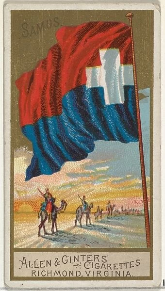Samos Flags Nations Series 2 N10 Allen & Ginter Cigarettes Brands