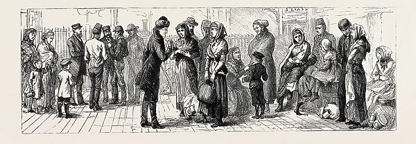 Scandinavian Emigrants at the Railway Station