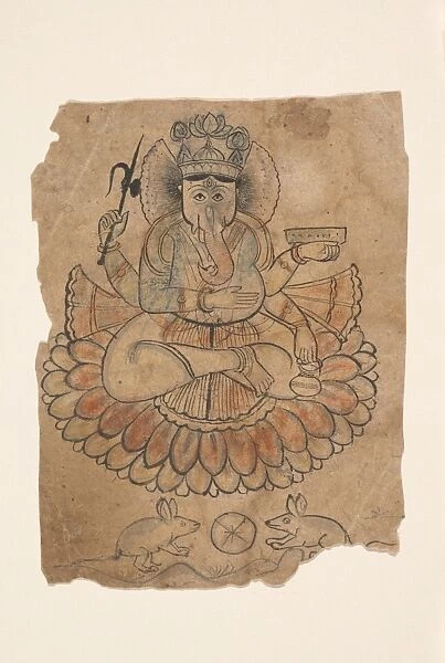 Seated Four-Armed Ganesha ca 1775 India Rajasthan