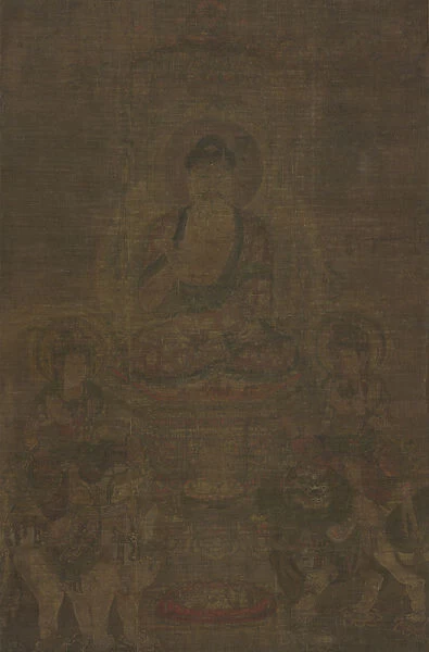 Shakyamuni Triad Buddha Attended Manjushri Samantabhadra