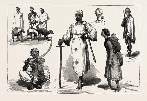 SKETCHES IN ABYSSINIA, engraving 1884