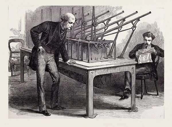 Sketches in the Bank of England: Machine for Weighing Gold, 1873