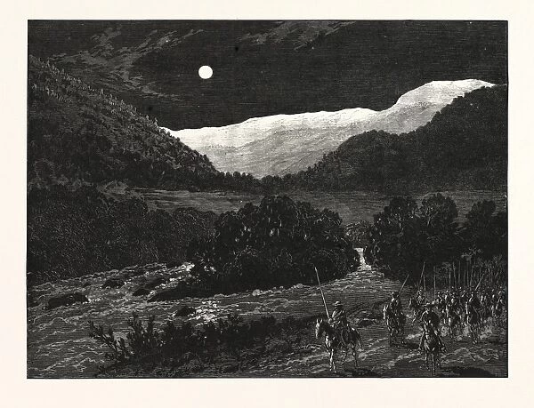 The South American War: Chilian Cavalry Crossing the Pass of Usapalta, in the Cordilleras