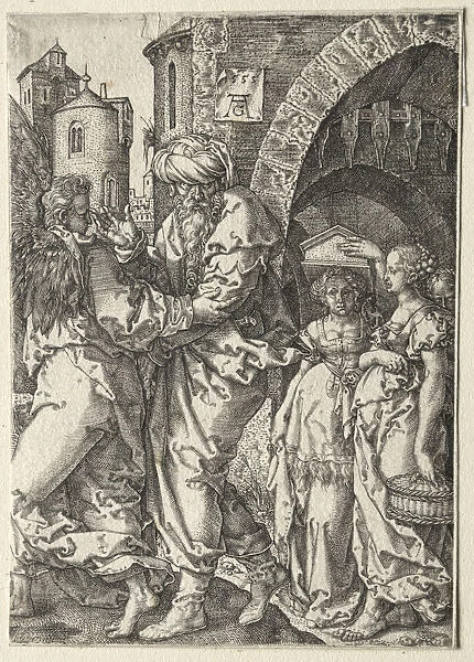 Story Lot Family Fleeing Sodom 1555 Heinrich Aldegrever