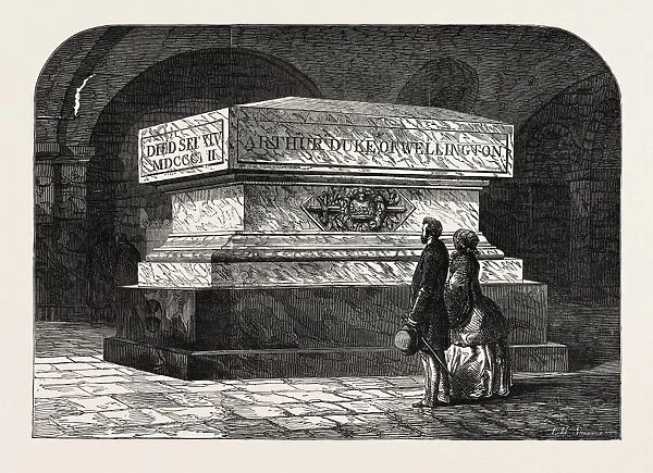 Tomb of the Late Duke of Wellington, in the Crypt of St. Pauls Cathedral, London