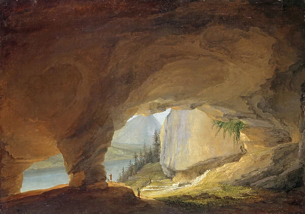 View Beatus Cave Lake Thun 1776 oil canvas 54. 3 x 76. 2 cm