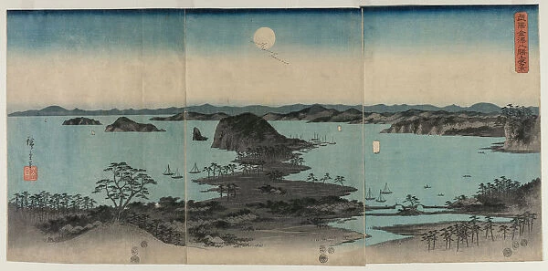 Eight Views Kanazawa Night 1857 Utagawa Hiroshige