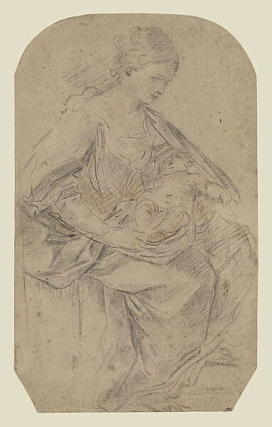 Virgin Child recto Turbaned Woman verso Guido Reni